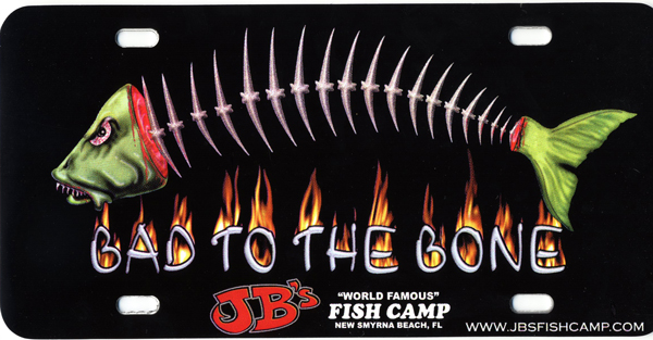 jb's fish camp license plate